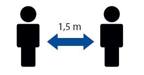 Icon Abstand 1,5 Meter