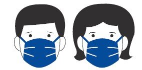 Icon Mann und Frau mit FFP2-Maske