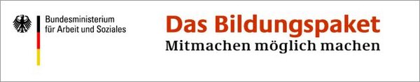 Logo des Bundesministeriums für Arbeit und Soziales für das Bildungspaket